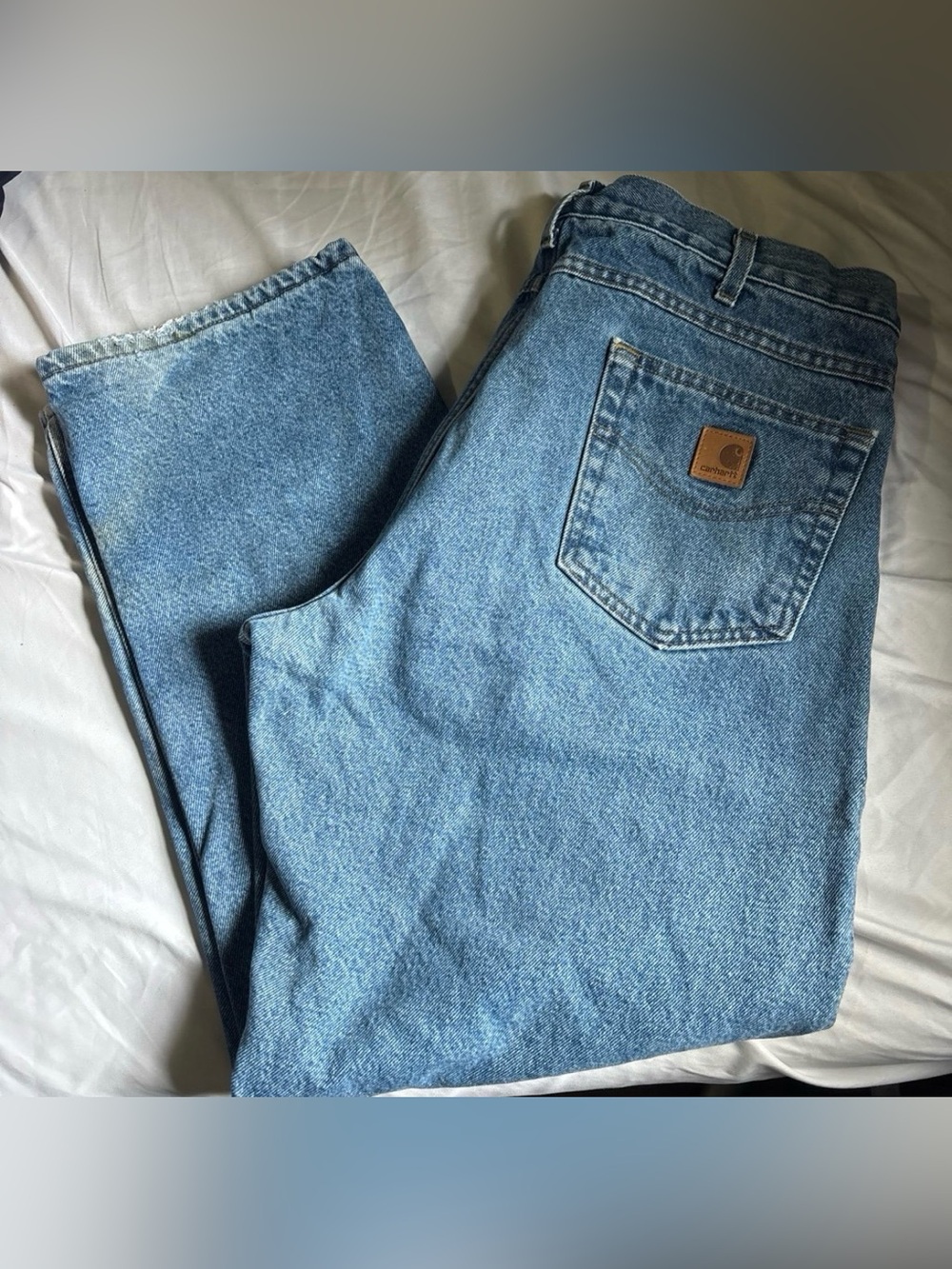 Carhartt Men’s Light Blue Straight Leg Jeans